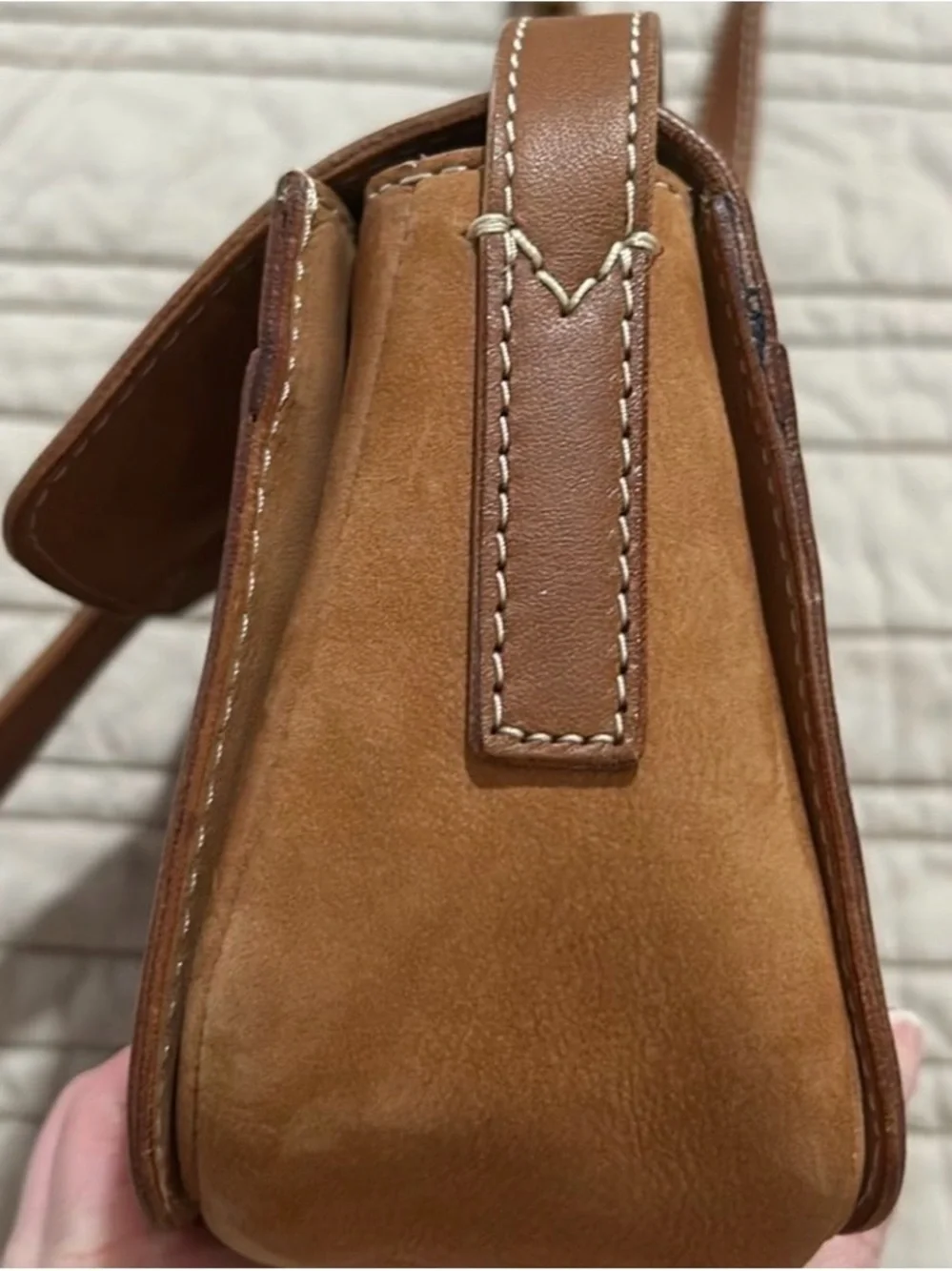Fossil Tan Leather Crossbody with Matching Wallet Set